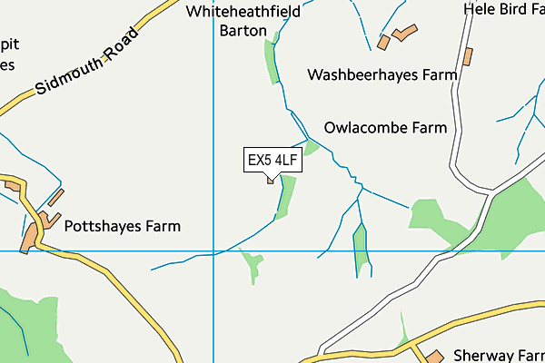 EX5 4LF map - OS VectorMap District (Ordnance Survey)