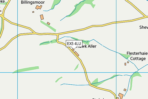 EX5 4LU map - OS VectorMap District (Ordnance Survey)