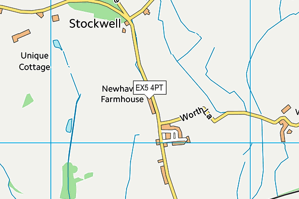 EX5 4PT map - OS VectorMap District (Ordnance Survey)