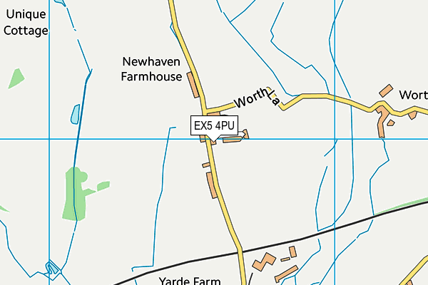 EX5 4PU map - OS VectorMap District (Ordnance Survey)