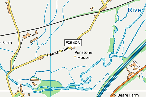 EX5 4QA map - OS VectorMap District (Ordnance Survey)