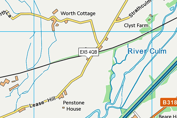 EX5 4QB map - OS VectorMap District (Ordnance Survey)