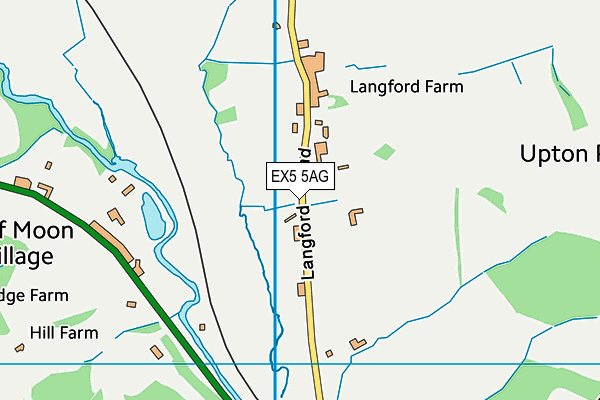 EX5 5AG map - OS VectorMap District (Ordnance Survey)
