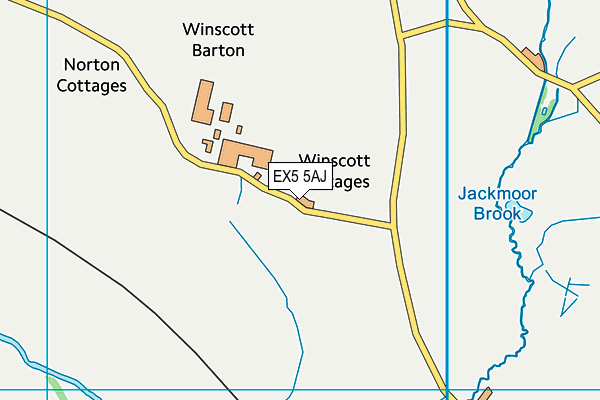 EX5 5AJ map - OS VectorMap District (Ordnance Survey)