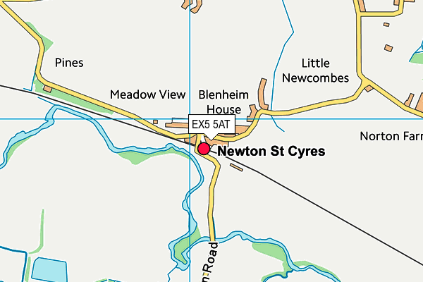 Newton St Cyres Recreation Ground map (EX5 5AT) - OS VectorMap District (Ordnance Survey)
