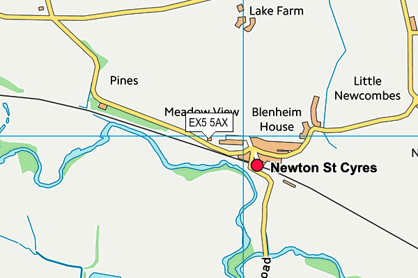 EX5 5AX map - OS VectorMap District (Ordnance Survey)