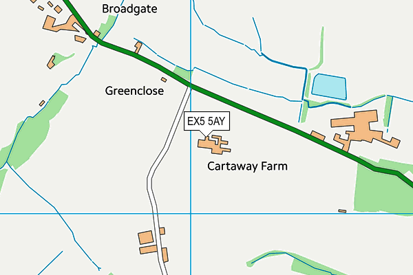 EX5 5AY map - OS VectorMap District (Ordnance Survey)