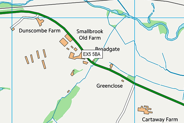 EX5 5BA map - OS VectorMap District (Ordnance Survey)