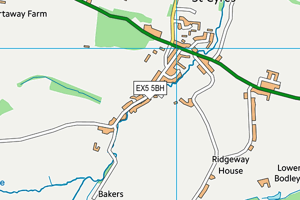EX5 5BH map - OS VectorMap District (Ordnance Survey)