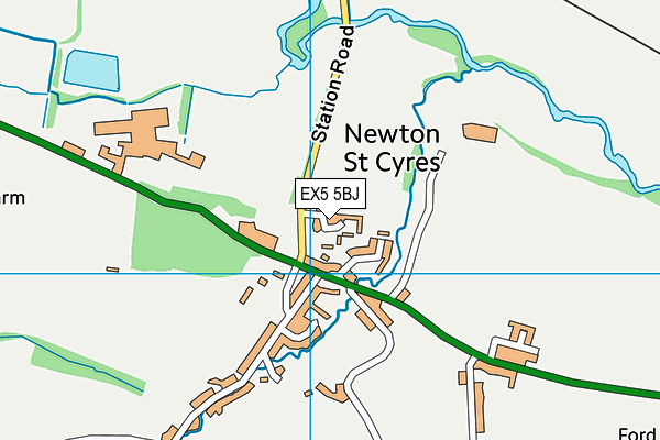 Newton St Cyres Primary School map (EX5 5BJ) - OS VectorMap District (Ordnance Survey)