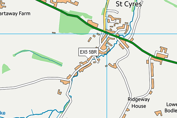 EX5 5BR map - OS VectorMap District (Ordnance Survey)