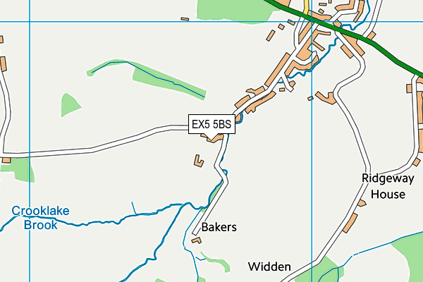 EX5 5BS map - OS VectorMap District (Ordnance Survey)