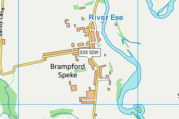 EX5 5DW map - OS VectorMap District (Ordnance Survey)