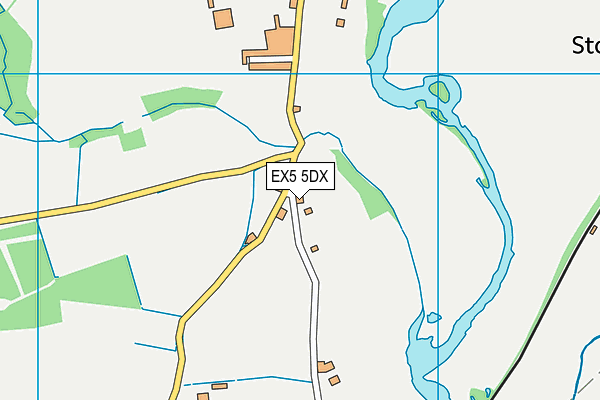 EX5 5DX map - OS VectorMap District (Ordnance Survey)