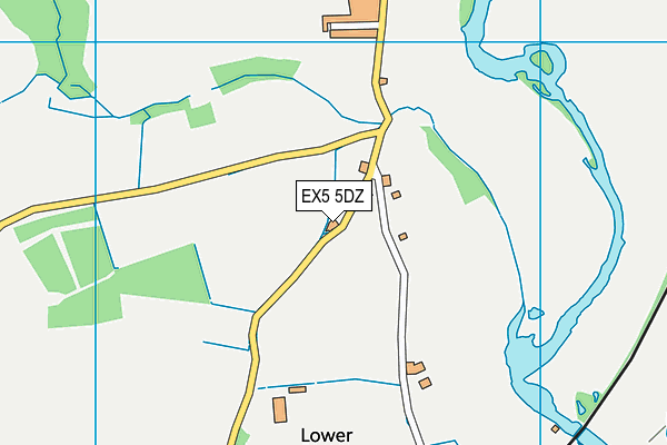 EX5 5DZ map - OS VectorMap District (Ordnance Survey)