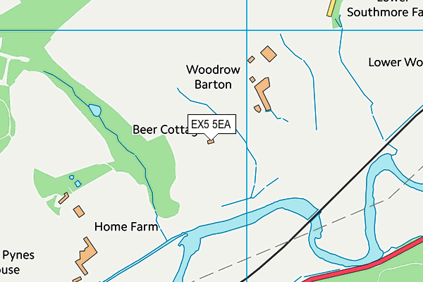 EX5 5EA map - OS VectorMap District (Ordnance Survey)