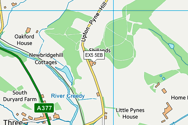 EX5 5EB map - OS VectorMap District (Ordnance Survey)