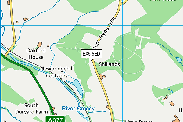 EX5 5ED map - OS VectorMap District (Ordnance Survey)