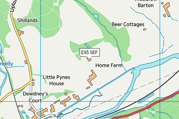 EX5 5EF map - OS VectorMap District (Ordnance Survey)