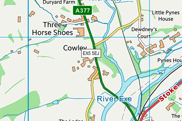 EX5 5EJ map - OS VectorMap District (Ordnance Survey)