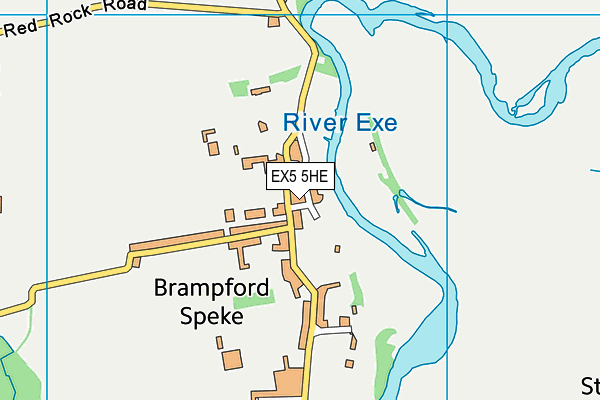 Brampford Speke Church Of England Primary School map (EX5 5HE) - OS VectorMap District (Ordnance Survey)