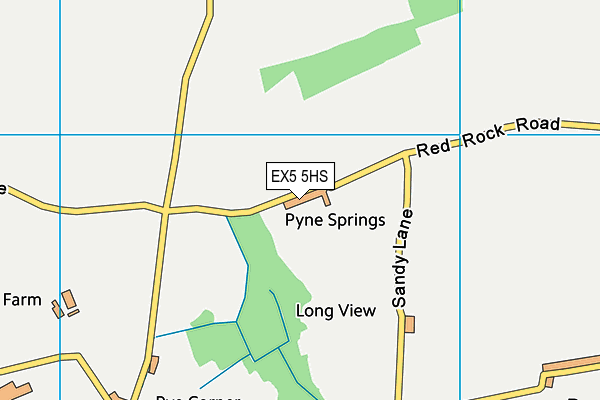 EX5 5HS map - OS VectorMap District (Ordnance Survey)