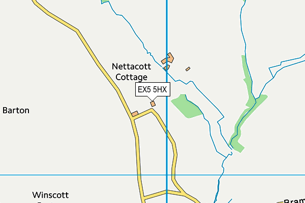 EX5 5HX map - OS VectorMap District (Ordnance Survey)