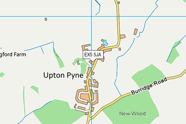 EX5 5JA map - OS VectorMap District (Ordnance Survey)