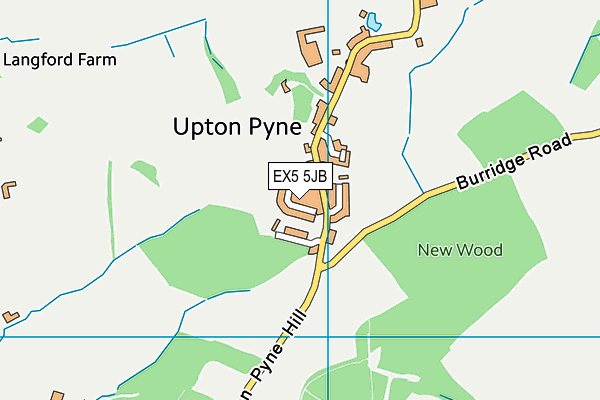 EX5 5JB map - OS VectorMap District (Ordnance Survey)