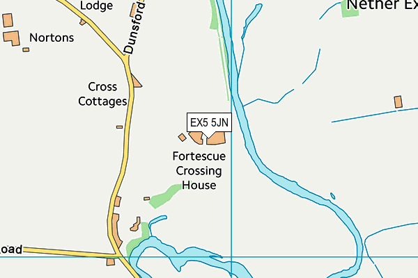 EX5 5JN map - OS VectorMap District (Ordnance Survey)