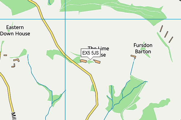 EX5 5JS map - OS VectorMap District (Ordnance Survey)