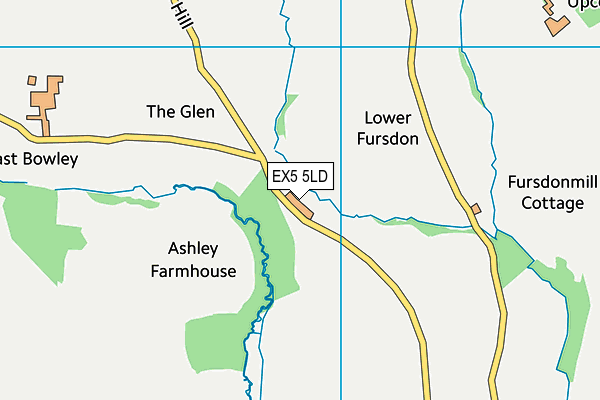 EX5 5LD map - OS VectorMap District (Ordnance Survey)