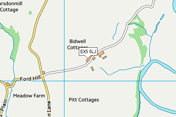 EX5 5LJ map - OS VectorMap District (Ordnance Survey)