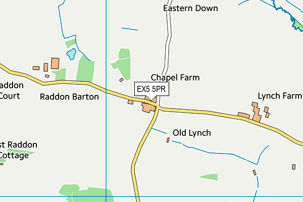 EX5 5PR map - OS VectorMap District (Ordnance Survey)