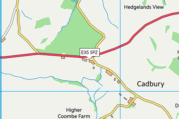 EX5 5PZ map - OS VectorMap District (Ordnance Survey)