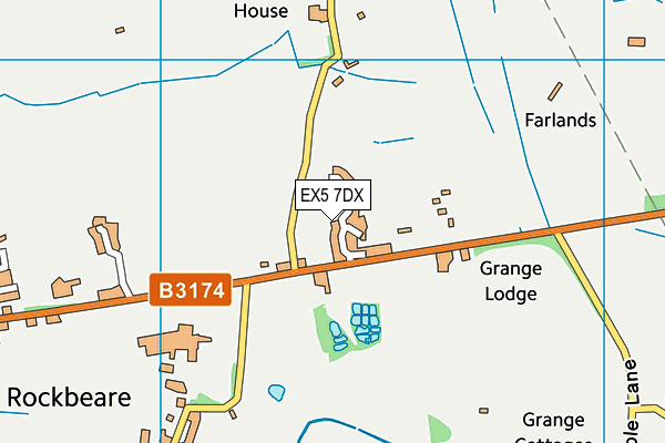 EX5 7DX map - OS VectorMap District (Ordnance Survey)