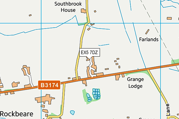 EX5 7DZ map - OS VectorMap District (Ordnance Survey)