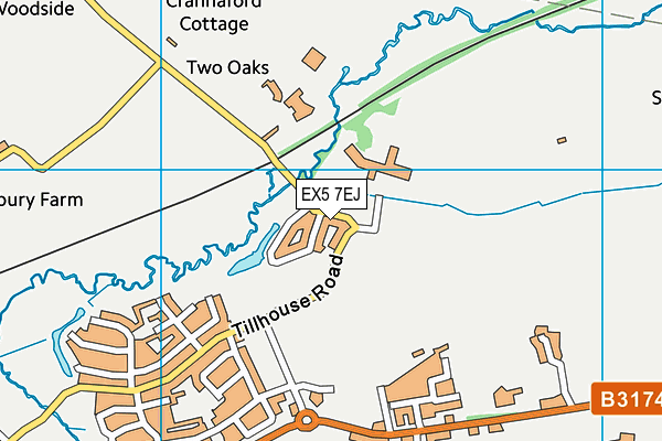 EX5 7EJ map - OS VectorMap District (Ordnance Survey)
