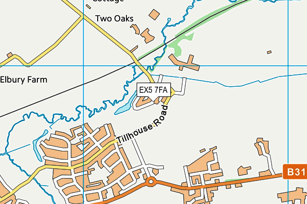 EX5 7FA map - OS VectorMap District (Ordnance Survey)