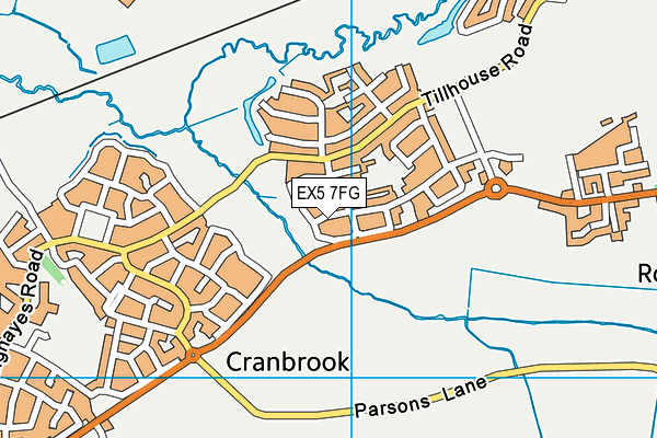 EX5 7FG map - OS VectorMap District (Ordnance Survey)