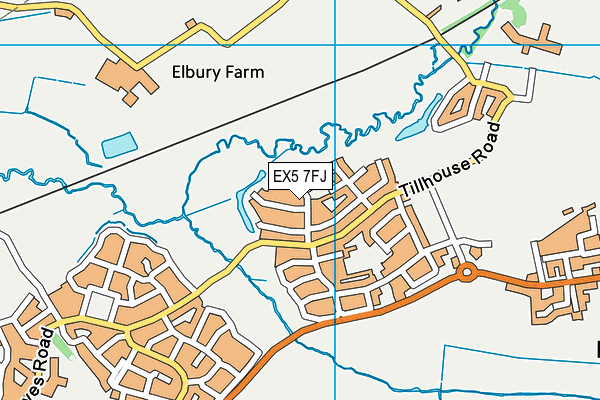 EX5 7FJ map - OS VectorMap District (Ordnance Survey)