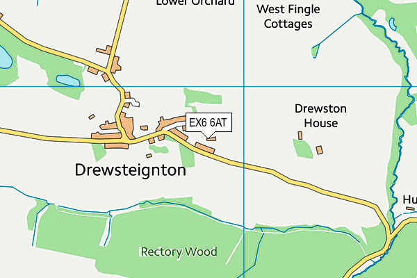 EX6 6AT map - OS VectorMap District (Ordnance Survey)