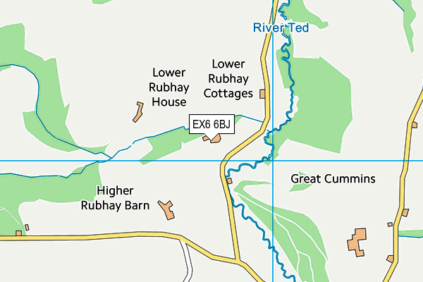 EX6 6BJ map - OS VectorMap District (Ordnance Survey)