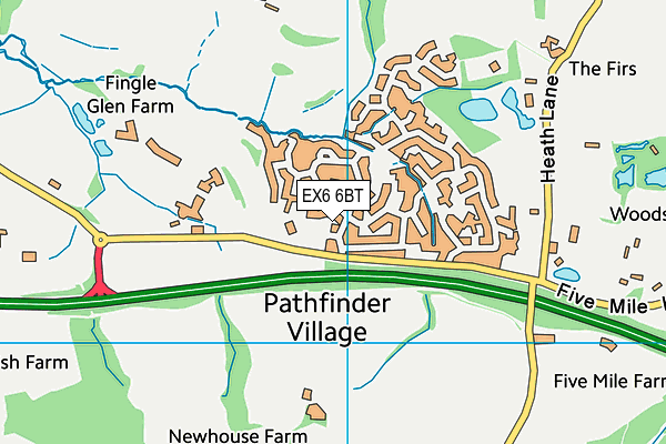 EX6 6BT map - OS VectorMap District (Ordnance Survey)