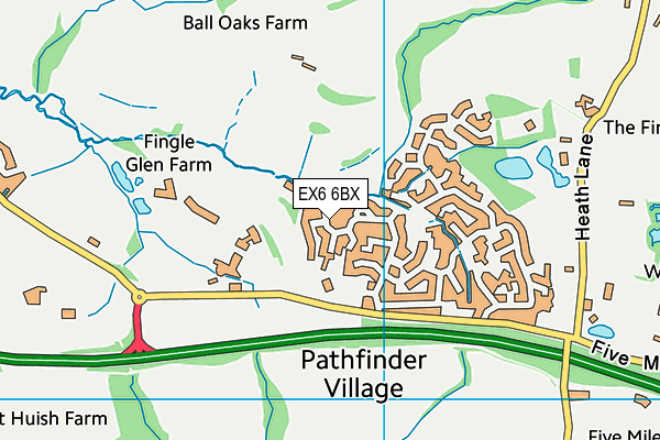 EX6 6BX map - OS VectorMap District (Ordnance Survey)