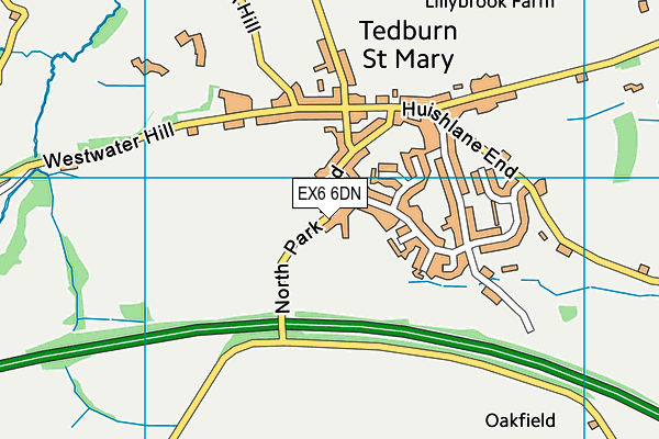 EX6 6DN map - OS VectorMap District (Ordnance Survey)