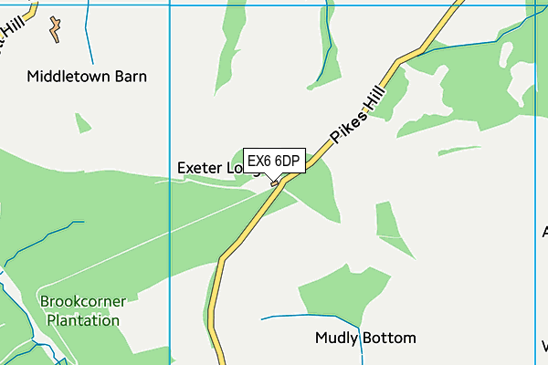 EX6 6DP map - OS VectorMap District (Ordnance Survey)