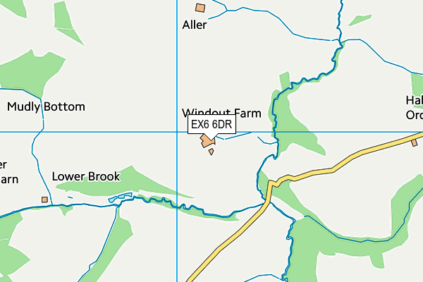 EX6 6DR map - OS VectorMap District (Ordnance Survey)