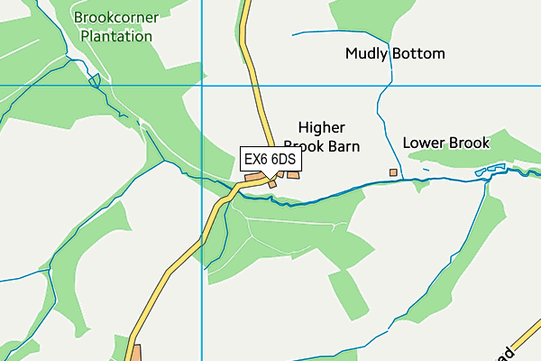 EX6 6DS map - OS VectorMap District (Ordnance Survey)