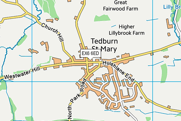 EX6 6ED map - OS VectorMap District (Ordnance Survey)